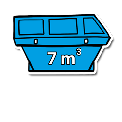 Muldenservice Region Bern, Lyss, Biel. Mulde mieten 7 m3