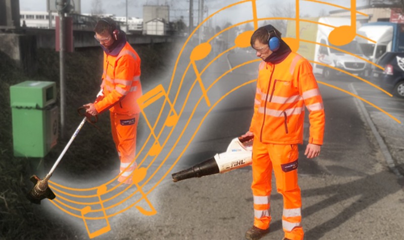 Werkhof mit elektrischen Arbeitsgeräten