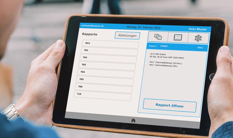 SinV mobile Datenerfassung unterwegs für Werkhof, Transport und Entsorgung