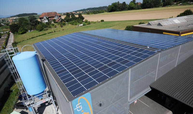 Photovoltaikanlage auf der Halle Dammweg Mitte
