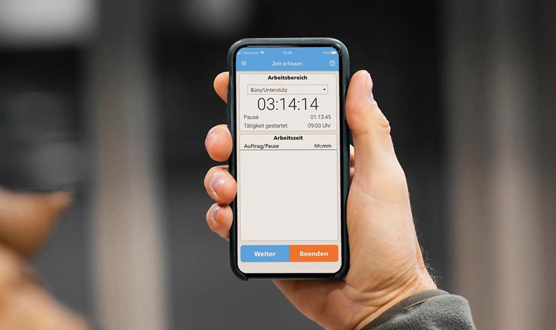 SinV mobile Zeiterfassung in Unternehmen