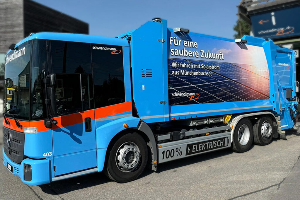 Der Elektrokehrichtwagen eEconic der Schwendimann AG