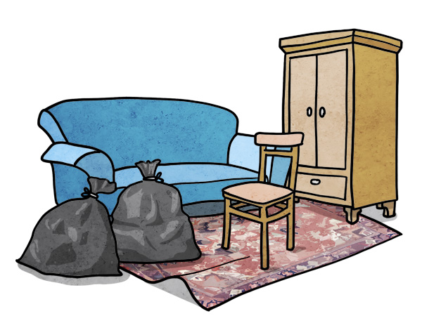 Sperrgut / brennbare Abfälle