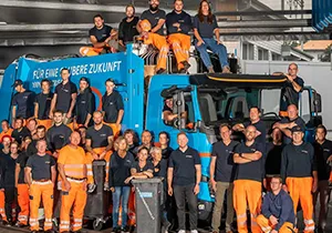 Das 85-köpfige Team der Schwendimann AG - Entsorgung, Recycling, Transporte, Abholdienst, Evententsorgung und Muldenservice